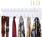 Belt Organizer Holder Wooden Belt Hanger for Closet Wall Mount Belt Storage Rack Tie Bra Scarf Hanger Holds Over 40 Large Belts (White)