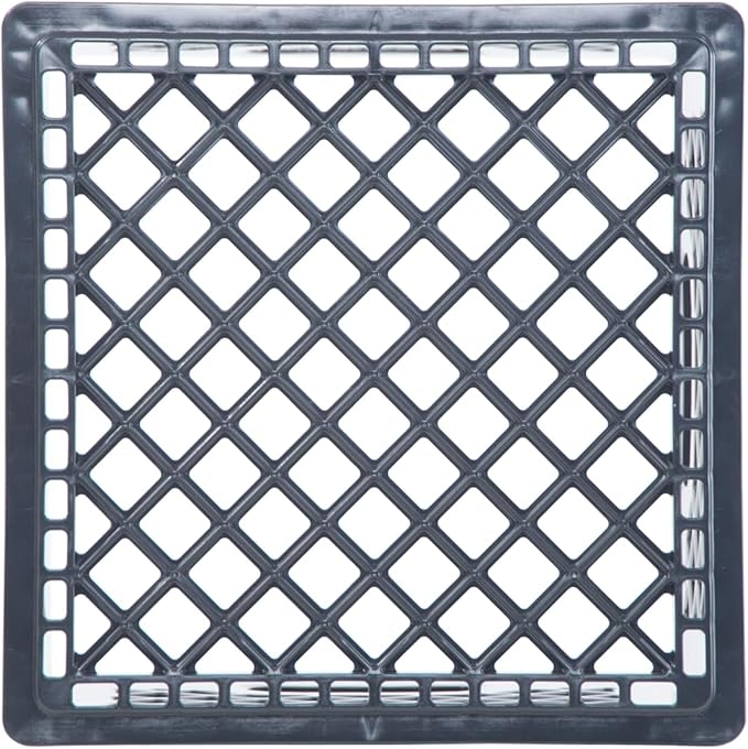 Hudson Exchange 13 x 13 x 11" (16 Quart, 4 Pack) Mesh Commercial Grade Milk Crate Handled Storage Container Tote, Black