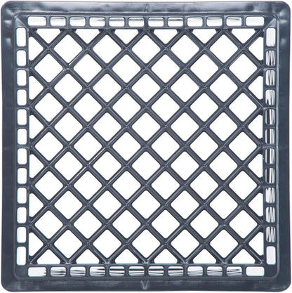 Hudson Exchange 13 x 13 x 11" (16 Quart, 4 Pack) Mesh Commercial Grade Milk Crate Handled Storage Container Tote, Black