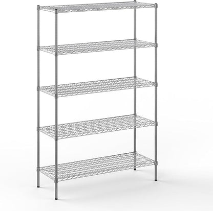 18" Deep x 48" Wide x 74" Height Wire Shelving Kit | 5-Tier | NSF Commercial Storage Rack Unit
