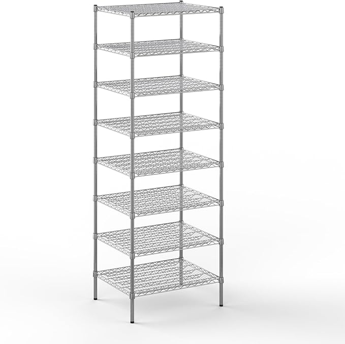 24" Deep x 30" Wide x 86" Height Wire Shelving Kit | 8-Tier | NSF Commercial Storage Rack Unit