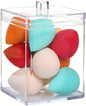 Youngever Clear Plastic Apothecary Jar, Square Shape (30 Ounce)