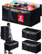 StoreHappily Heavy-Duty & Extra Capacity Moving Bags with Backpack Straps, Storage Totes with Double Zipper & Strong Handles, Packing Bags Alternative to Moving Boxes, Moving Supplies (2 Pack, Black)