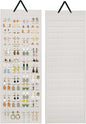 Lolalet Hanging Earring Holder Organizer with 20 Hooks for Women, Earring Organizer Wall Earrings Hanger Pierced Earring Storage, Felt Stud Earring Display, 608 Holes for Earrings- Beige, 1 Pack