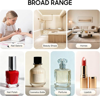 Metal Wall-Mounted Nail Polish Organizer Display Rack Cosmetic Display Case for Small Space, Vanity Bathroom (White)