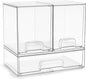Sorbus Acrylic Storage Containers - 3 Pack, Stackable Storage Bins Set for Bathroom Organization - Clear Acrylic Drawer Organizers - Makeup Case Pull-Out Drawers (7.6’’ Tall and 12.1’’ Wide)