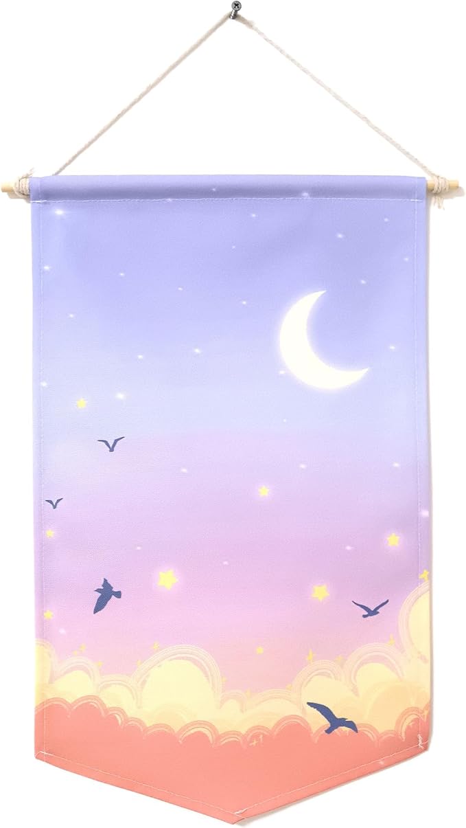 Starry Sky Cloud Colorful Wall Hanging Enamel Pins Display Banner Holder Jewelry Organizer Room Home Decor (starry sky)