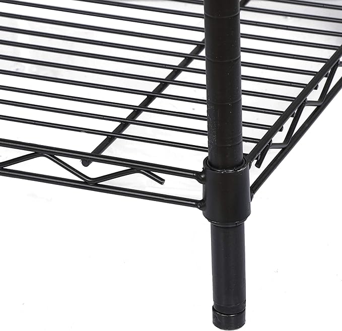 ZENY 4-Shelf Adjustable, Heavy Duty Storage Shelving Unit, Steel Organizer Wire Rack, Storage Rack with Leveling Feet for Kitchen Office Garage