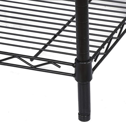 ZENY 4-Shelf Adjustable, Heavy Duty Storage Shelving Unit, Steel Organizer Wire Rack, Storage Rack with Leveling Feet for Kitchen Office Garage