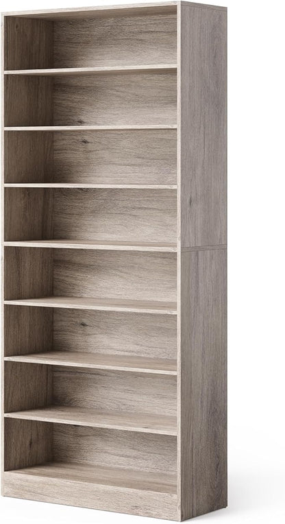 LITTLE TREE 9-Tier Shoe Cabinet, 32 Pairs Wooden Shoes Cabinet with Adjustable Shelves for Entryway, 70.9" Tall Shoe Cabinet, Freestanding Modern Shoe Organizer for Living Room Bedroom, Light Grey