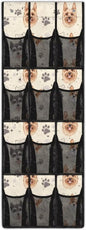 Dog Paws Behind Door Shoes Hang Holder Rack,Shoe Organizer Door Hanger with 12 Mesh Large Pockets,Space Saver,Unique Print