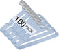 Wesiti 100 Pcs Metal Wire Non Slip Hangers for Clothes Space Saving Hanger Strong 15.7 in Triangle Clothes Coat Suit Bridal Boutique Dress for Closet Dorm Rack (Light Blue)
