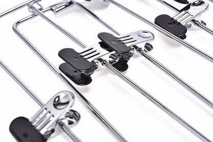 3 Quality Multi Pants Hangers, Space-Saving Multi-Bar Metal Pants Hangers, Stable with Non-Slip Foam Padding, Swivel Hook for 5 Jeans Each, Suit Pants, Scarves, Towels, Trousers (Skirt, 3)