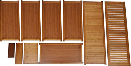 7-Layer Bamboo Shoe Storage Rack, Multi-Functional Freestanding Shoe Rack, Wooden Entrance Shoe Rack, Separate Shoe Rack/Shoe Storage Cabinet/Shoe Rack/Storage Cabinet (Brown)