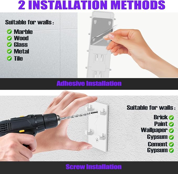 AXU 2 Pack Hat Organizer for Baseball Caps, Hat Rack for Wall (White)