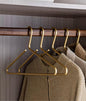 Premium Matte Gold Aluminum Coat Hangers 6 Piece Set, 16.5” Extra Smooth & Durable Metal Shirt Dress Hanger,Aluminum Alloy Hanger,Clothing Support,Clothing Hang