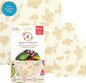 Bee's Wrap Beeswax Wraps for Food - 3 Pack of Assorted Beeswax Wraps - Small, Medium & Large Wrap - Plastic Free Made in USA Reusable Natural Food Wrap - Honeycomb Print