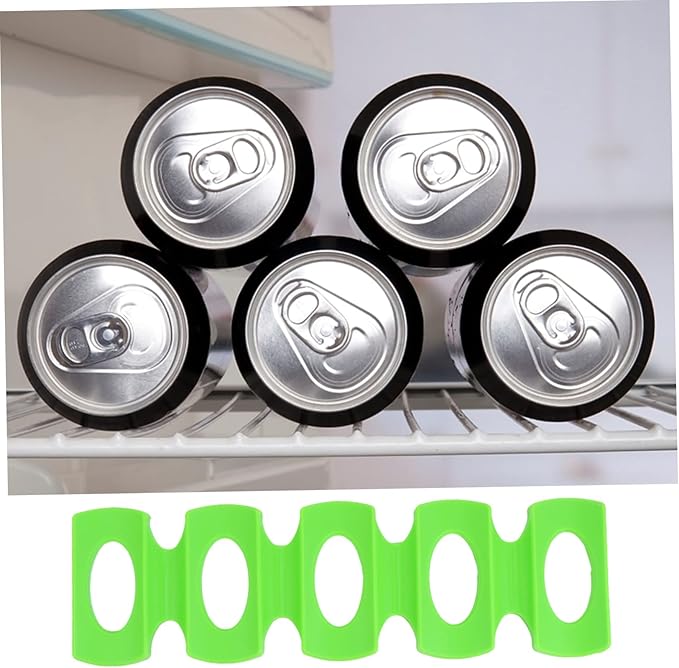 PRETYZOOM 2pcs Silicone Refrigerator Mat Can Holders for Fridge Beverage Organizer Storage for Beer Bottles