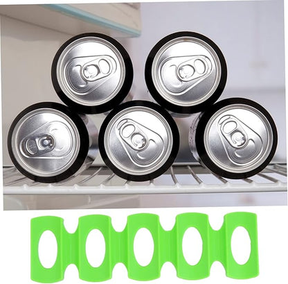 PRETYZOOM 2pcs Silicone Refrigerator Mat Can Holders for Fridge Beverage Organizer Storage for Beer Bottles