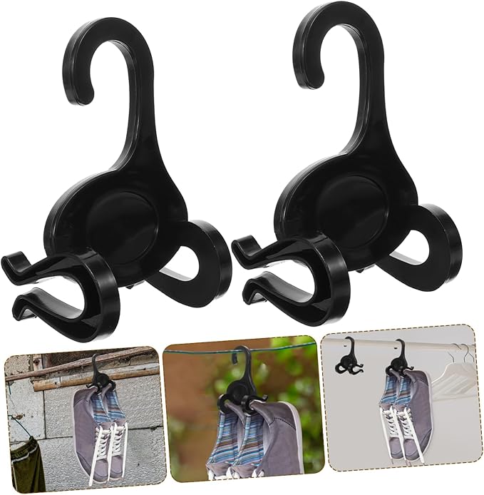 10pcs Slipper Hanger Hooks for Shoes Storage Vertical Shoe Display Organizer Space-Saving for Home Store Hotel Black Design