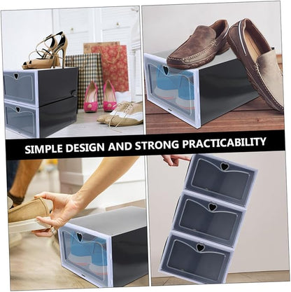 Hemobllo 6pcs Sneaker Storage Boxes Lid Stackable Shoe Organizers for Easy Access Dustproof and Resistant Containers for Closet and Entryway