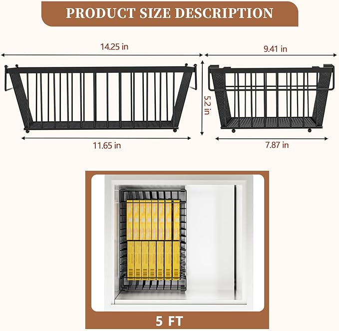 Freezer Organizer Bins ，Enhanced Leak-Proof Bottom，4 Pack Stackable Deep Freezer Organizer Bins for 5 Cu.FT Small Chest Freezer，organization and storage，pantry organizers（for 5 Cu.Ft