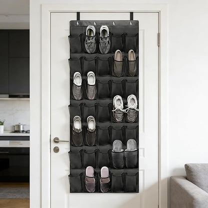 Over-the-Door Shoe Organizer 35 Pockets Mesh Breathable Storage Hanging Shoe Storage with Hooks for Door Closet Dorm Room