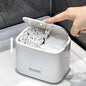 Pop-Up Q-Tip Holder Cotton Pad Dispenser, Wall Mounted or Countertop Bathroom Organizer Box, Automatic Lifting Storage, cotton swab container，Dustproof 4-Grid Vanity Container for Qtip, Floss(White)