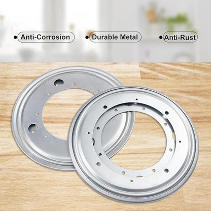 9 Pack 9" Lazy Susan Turntable Bearing Plate, Heavy Duty 750lbs Load Capacity, Lazy Susan Turntable Ball Bearing for Rotating Table, Serving Tray, Kitchen Storage(Silvery)