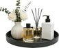1 Pack 11" Bathroom and Vanity Tray, ABS Bathroom Counter Organizer, Coffee Table Decor for Perfume, Candles, Keys &More. Kitchen Countertop Organizer, Decorative Tray Soap Holder, Black