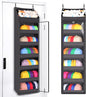 Toread 7-Layer Door-Mounted Baseball Cap Organizer, Dust-Proof Hat Rack Holds 90 Hats, Adjustable Non-Slip Hooks, Multi-Purpose Organizer for Nursery, Bathroom, Bedroom - Patented Design（black）