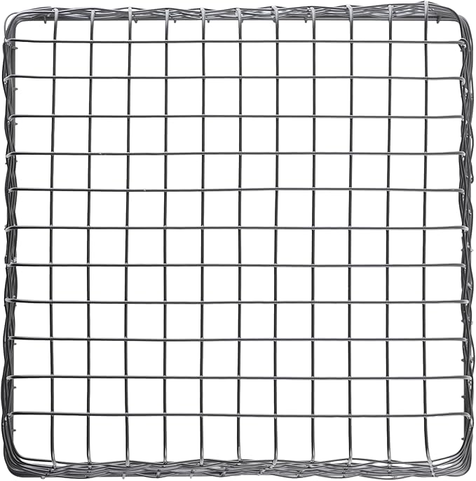 G.E.T. WB-305-MG Heavy Duty Iron Wire Utility Storage Bin/Basket, Square, 11" x 11" x 8"