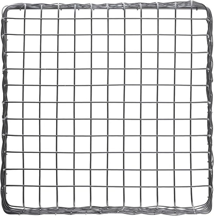G.E.T. WB-305-MG Heavy Duty Iron Wire Utility Storage Bin/Basket, Square, 11" x 11" x 8"