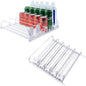 Adjustable 38cm Fridge Drink Dispenser with Self Pushing Mechanism, Soda Can Organizer for Effortless Beverage Access in Refrigerators (5PCS)