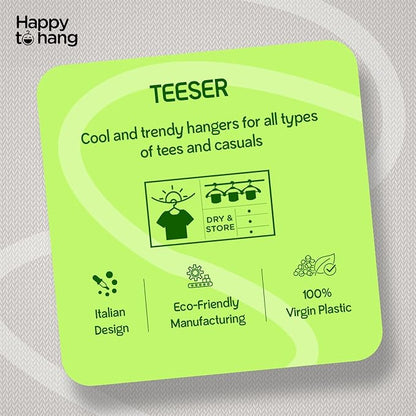 Teeser 10 Piece Polypropylene Hanger,