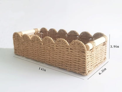 Toilet Paper Storage Basket for the Top of the Toilet Tank – A Decorative and Functional Organizer Toilet Basket Tank Topper, Ideal for Bathrooms, Living Rooms, or Bedroom Countertops
