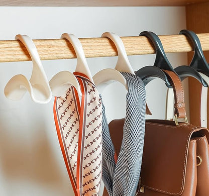 7pcs Purse Hanger, Handbag Organizer Hooks, Handbag Hanger, Hook Bag Rack Holder, Closet Rod Hanger for Bags/Purses Hanging, Bag Collection/Shape Protecting, Space Organizing (BH-001 White)