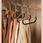 10 Pack Hat Hangers for Closet - Nonslip Space Saving Steel Hat Rack for Baseball Caps, Versatile Hanger Organizer for Belts, Vest, Ties and Scarves (Black)