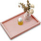 Real Natural Marble Tray for Bathroom, Vanity, Kitchen and Desktop, Rectangle Genuine Marble Stone Tray for Jewelry, Cosmetics, Candles, Lotion, Perfume (Pink, 12" x 8" x 1.2")