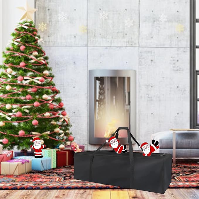 Storage Bag for Festival Decorations, Waterproof Dustproof Heavy Duty Decor Organizer Bag, Storage Bag for Decorations (Only Bag, 45"Lx12"Wx12"H)