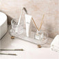 Makeup Perfume Organizer Tray, Small Bathroom Trays for Counter, Decorative Perfume Trays for Dresser, Vanity Make up Organizer Trays for Skincare and Cosmetics, Bathroom Tray Countertop
