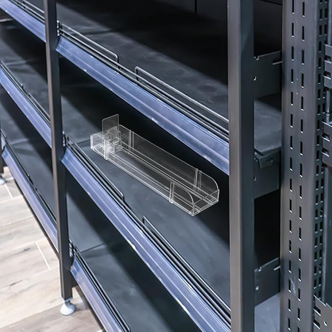 Retail Display Pushers Beverage Shelf Glides Automatic Double-sided Drink Organizer 4cm Height 28.3cm Length Fridge Can Organizer for Convenience Store and Pantry