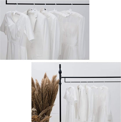 Pure White Satin Padded Sweater Hangers 5 Pack, Blouse Hanger with Thick & Soft Foam for Bridal Wedding Dress Lingerie, Smooth Silk Covered Shirt Hanger Without Shoulder Bump