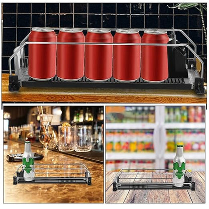 Automatic Pusher Soda Dispenser Efficient Drinks Organizer for Fridge Neat and Orderly Arrangement Easy to Use for Cans for Home and Parties
