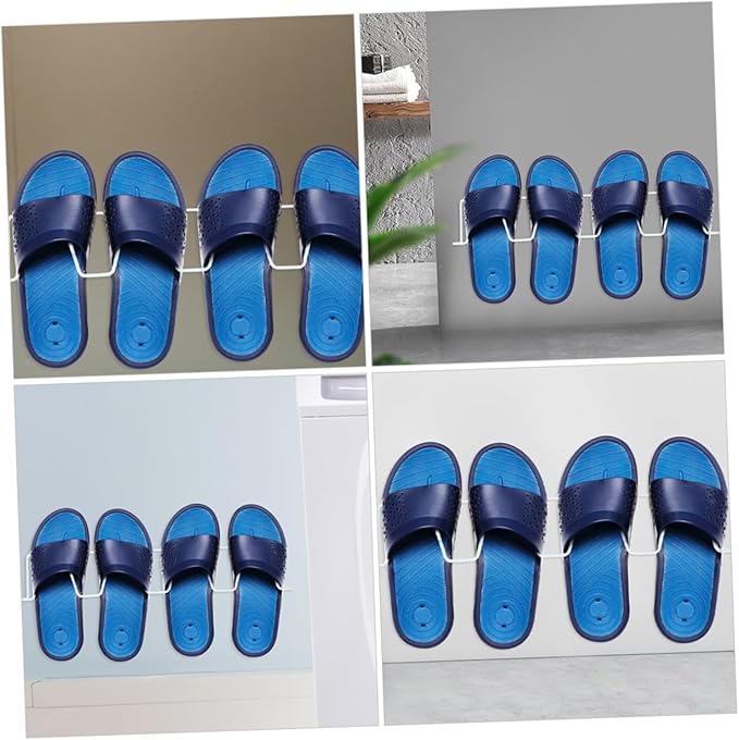 Ciieeo 2pcs Wall Mount Shoe Storage Rack Closet Hanging Organizer Shoe Organizer for Bathroom