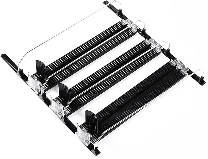 Drink Organizer for Fridge, 14.96 X 9.84in Width Adjustable Self Pushing Soda Can Dispenser for Household Refrigerator, Life Supermarket (3Pcs)