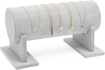 Juvale Velvet Headband Holder Stand - 12.2 x 6.5 x 6.7 Inches, Gray Velvet - Hair Accessories Organizer & Headband Rack - Bracelet Display & Jewelry Stand
