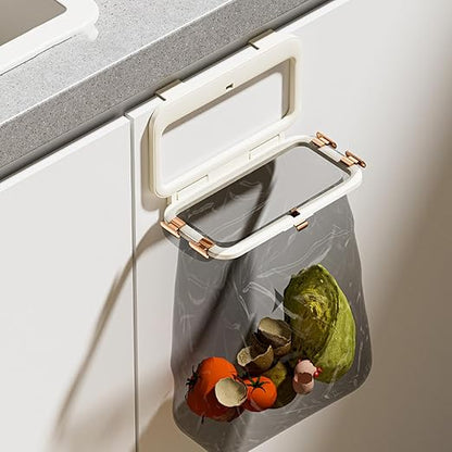 Foldable Garbage Bag Holder for Space Saving Easy Installation On Cabinet Door Wall Or Bathroom Door Multi Purpose Use