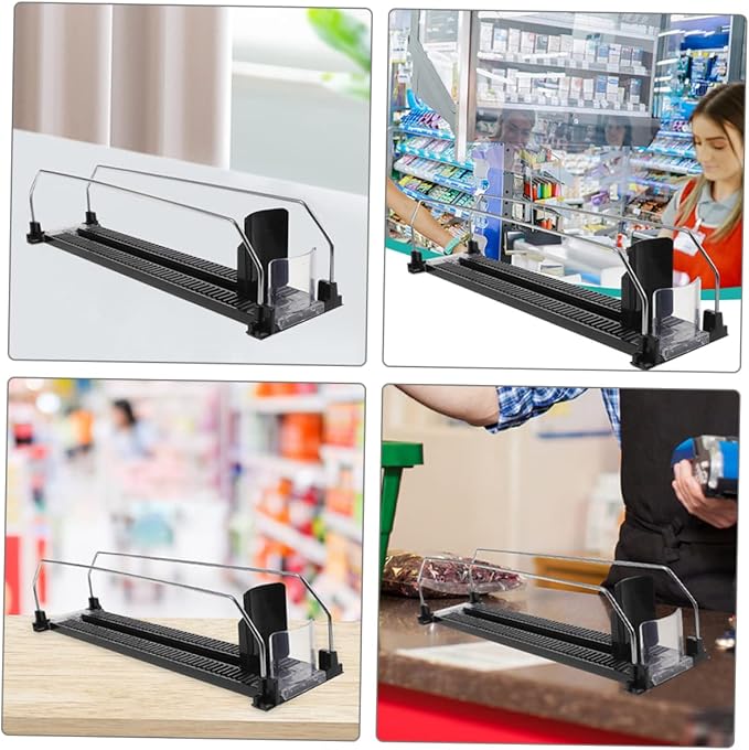 MERRYHAPY 2pcs Refrigerator Drink Pusher Machine Automatic Drink Shelf Replenishment Pusher Bottle Sliding Organizer Propeller Shop Vending Machine