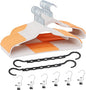 VECELO 50 Pack Clothes Hangers, Non-Slip Plastic Coat Hanger, 360°Swivel Hook & Space Saving for Bedroom Closet, Great for Shirts, Pants, Excellent Heavy Duty